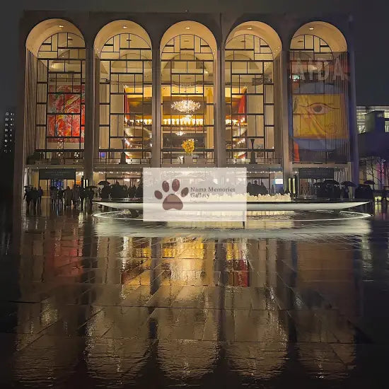 NYC - Beautiful Night at Metropolitan Opera House - Digital Photo