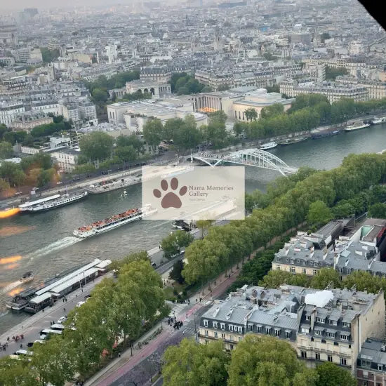 Paris - City at Dusk from Eiffel Tower - Travel Digital Photo Image