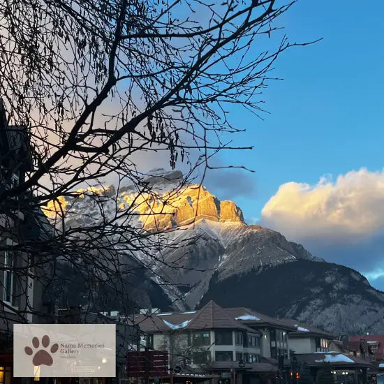 Banff Town - Mountain At Sunset