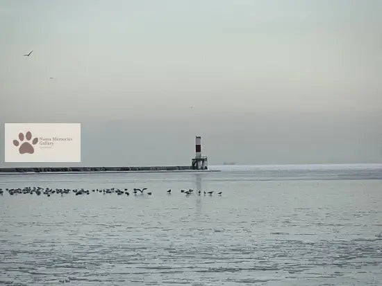 Chicago - Sunset Lighthouse at Lake Michigan - Digital Travel Photo Download