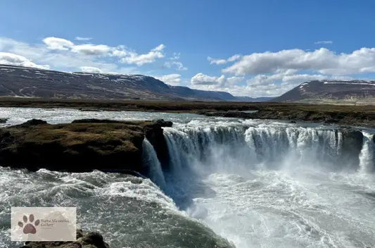 Iceland (Akureyi) - Magnificent Waterfall Cascading