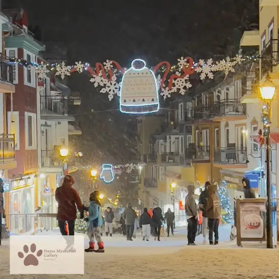 Magical Mont Tremblant Ski Pedestrian Village in Winter