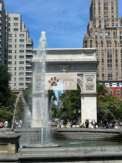 NYC - Bustling Washington Square Park - Digital Photo